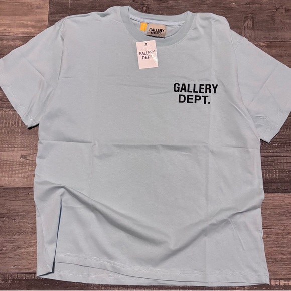 Gallery Dept Sky Blue Short Sleeve Tee - Picture 1 of 2